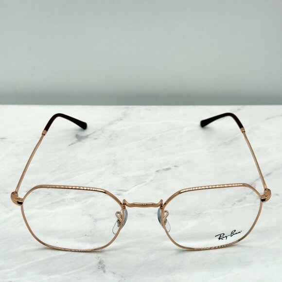 Ray Ban Eyeglasses Frames RB3694V 3094 Rose Gold Hexagonal RX 53-20-140 w/ Case - Picture 4 of 15